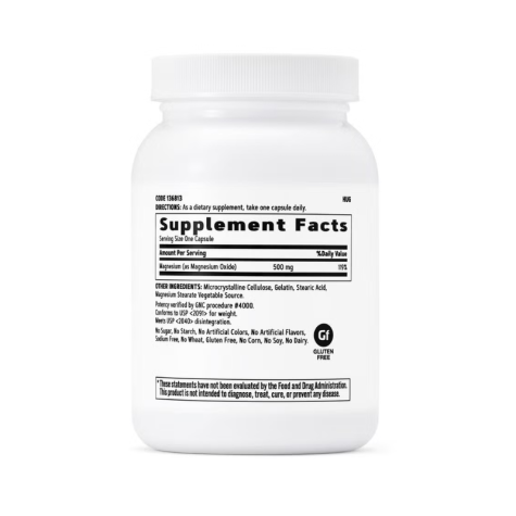 GNC Magnesium 500mg - 120 Caps.