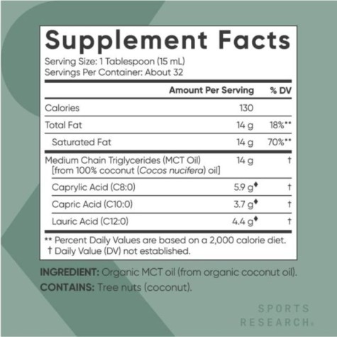 Organic MCT Oil Full C8 + C10 + C12