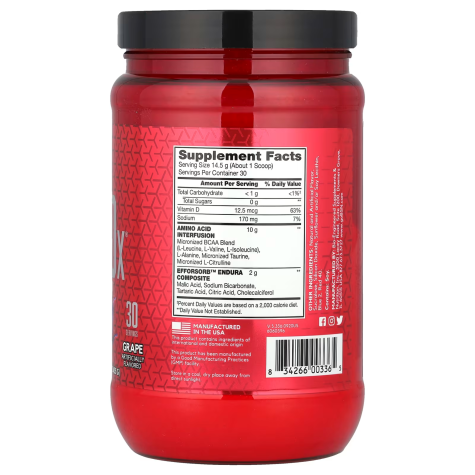 BSN Amino Grape (Uva) 435gr. - 30 Serv.